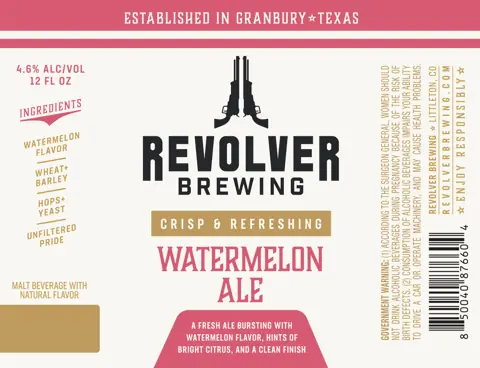 Label: Revolver Brewing Company — Watermelon Ale