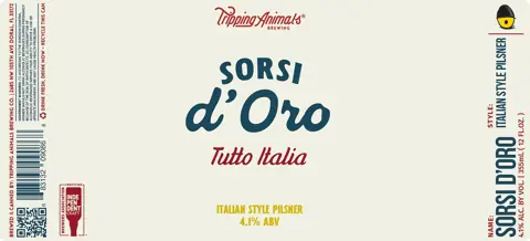 Label: Tripping Animals Brewing — Sorsi D'oro