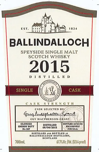 Label: Ballindalloch