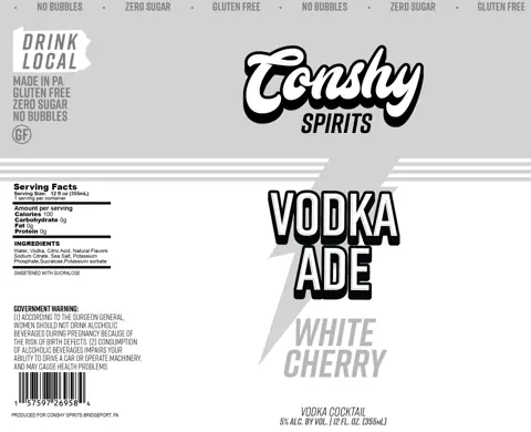 Label: Conshy Spirits — White Cherry